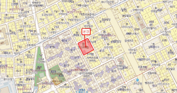 서울특별시 서초구 방배동 816-1 방배한신트리플  지층109호 미지정 경매 물건 이미지