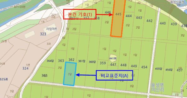 경상북도 경산시 용성면 미산리 445  미지정 경매 물건 이미지