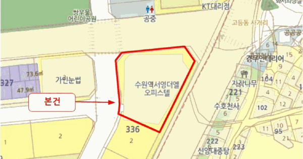 경기도 수원시 팔달구 고등동 336-3 수원역서영더엘  1층134호 미지정 경매 물건 이미지