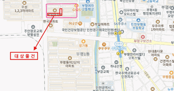 인천광역시 부평구 부평동 65-7 욱일아파트 3동 4층414호 미지정 경매 물건 이미지
