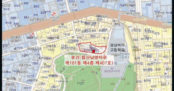 대구광역시 북구 침산동 810-32 침산남영타운  4층407호 미지정 경매 물건 이미지