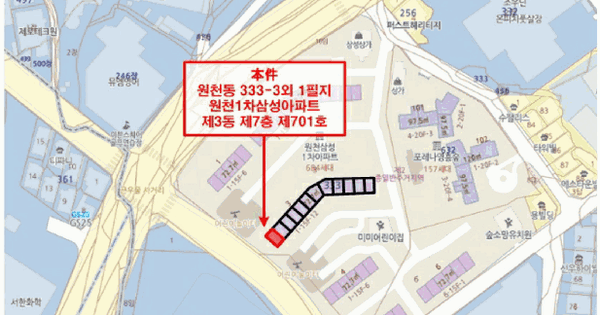 경기도 수원시 영통구 원천동 333-3 원천1차삼성아파트 3동 7층701호 미지정 경매 물건 이미지