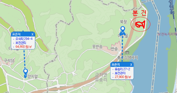 충청북도 충주시 금가면 유송리 3-1  미지정 경매 물건 이미지