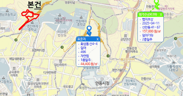 경상북도 안동시 안기동 86-6  미지정 경매 물건 이미지