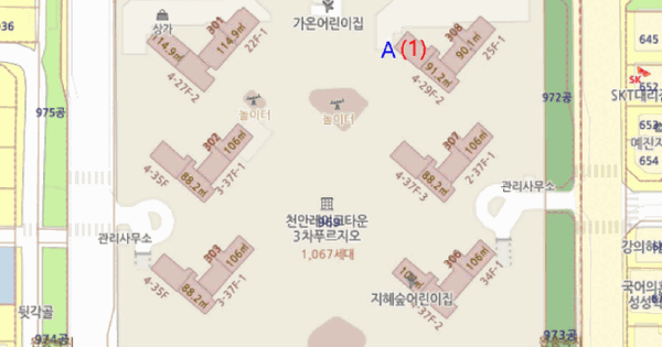 충청남도 천안시 서북구 성성동 969 천안레이크타운3차푸르지오 308동 104호 미지정 경매 물건 이미지