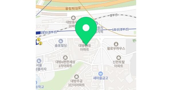 서울특별시 동작구 대방동 502 대방동현대아파트 102동 13층1305호 미지정 경매 물건 이미지