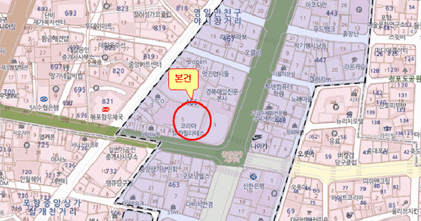 경상북도 포항시 북구 상원동 466-5 골드타워빌딩  1층101호 미지정 경매 물건 이미지