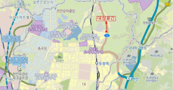 충청남도 천안시 서북구 부대동 1120  대지 경매 물건 이미지