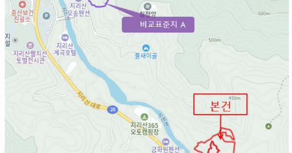 경상남도 산청군 시천면 중산리 428  임야 경매 물건 이미지