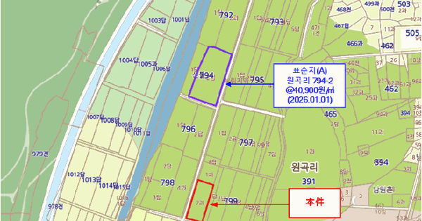 전남광주통합특별시 나주시 금천면 원곡리 799-7  과수원 경매 물건 이미지