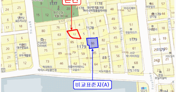 대구광역시 서구 평리동 1179-12  대지 경매 물건 이미지