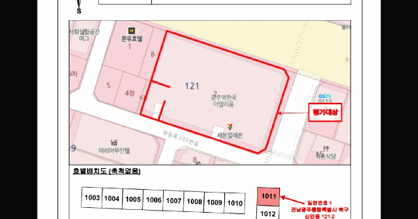 전남광주통합특별시 북구 신안동 121-2 광주역한국아델리움  10층1011호 업무시설 경매 물건 이미지