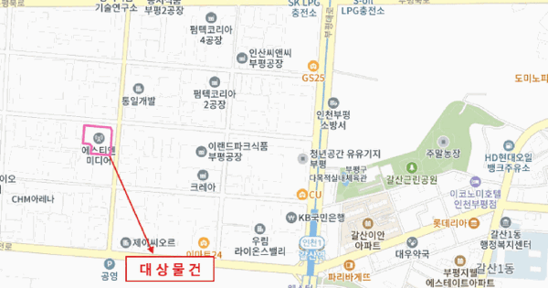 인천광역시 부평구 청천동 419-2 부평테크노타워  지1층비03호 지식산업센터 경매 물건 이미지