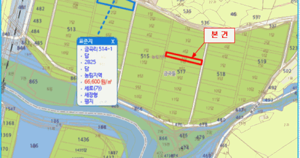 경상남도 김해시 한림면 금곡리 517-5  답 경매 물건 이미지