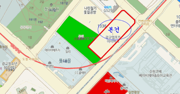 경기도 수원시 영통구 이의동 1336-1 광교엘포트아이파크  11층에이1118호 오피스텔 경매 물건 이미지
