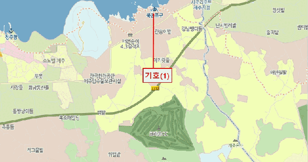 제주특별자치도 제주시 조천읍 북촌리 586  대지 경매 물건 이미지