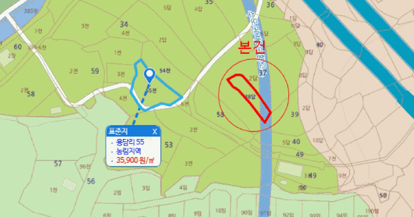 경기도 여주시 산북면 용담리 38  답 경매 물건 이미지