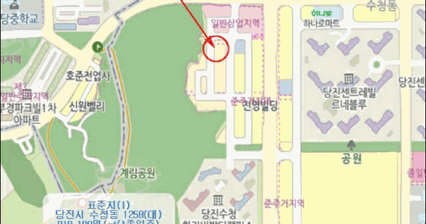 충청남도 당진시 수청동 1185  대지 경매 물건 이미지