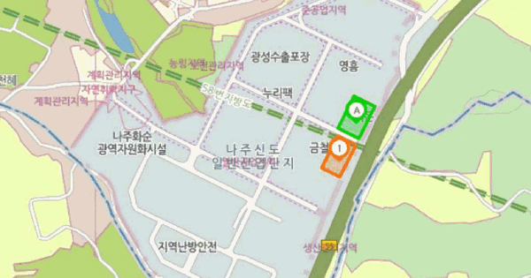 전남광주통합특별시 나주시 산포면 신도리 1302-2  공장용지 경매 물건 이미지