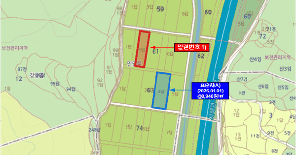 전남광주통합특별시 영광군 불갑면 부춘리 61-3  답 경매 물건 이미지