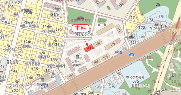 서울특별시 강동구 길동 474 지에스강동자이아파트 105동 7층701호 아파트 경매 물건 이미지